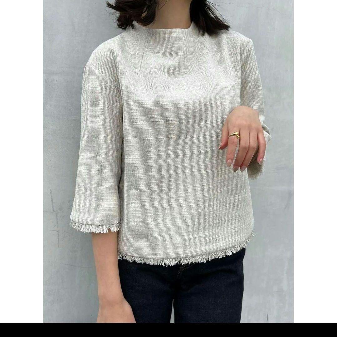 新品未使用　アニュアンス　ツイードブラウス　中村麻美