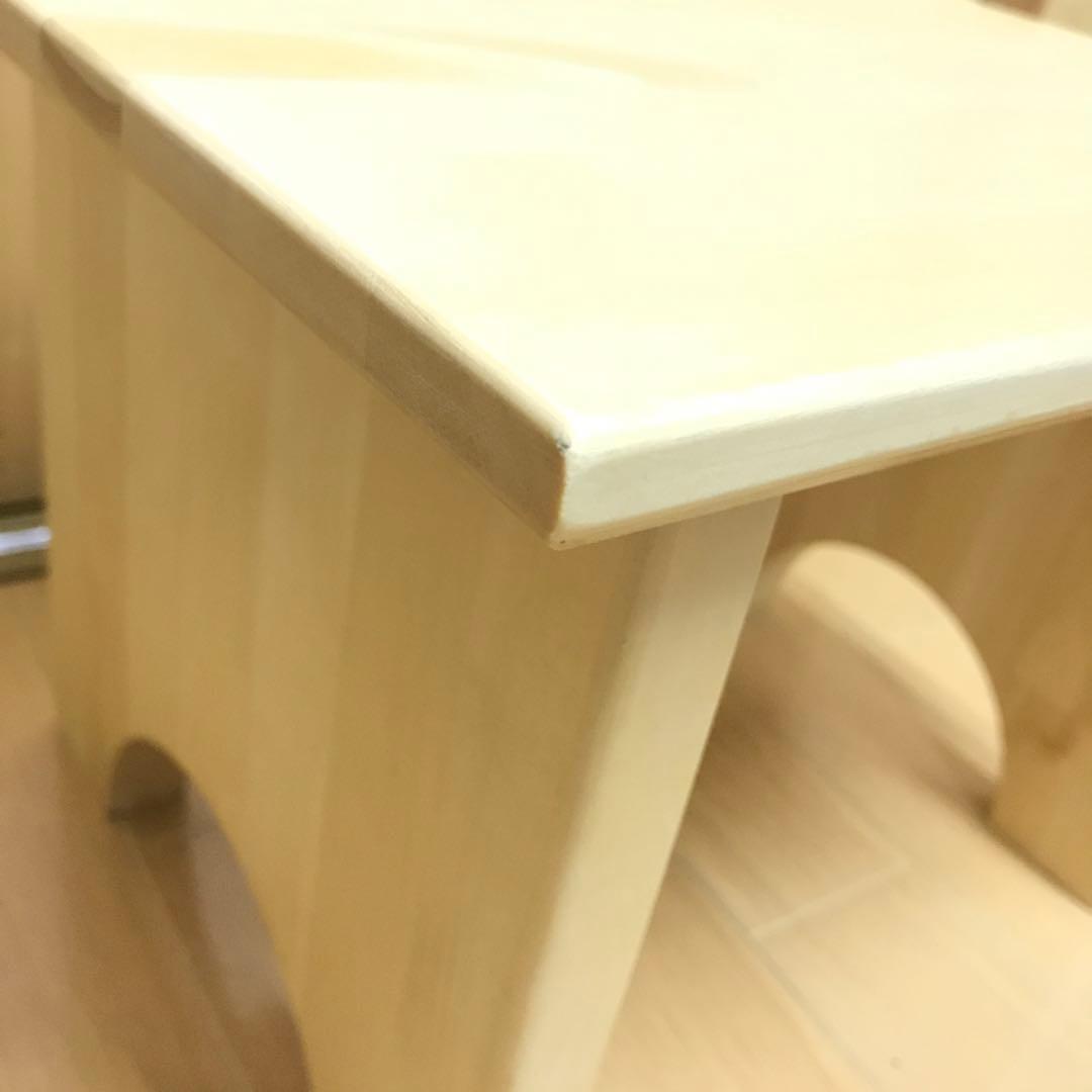 木製　踏み台　スツール　ロースツール 花台