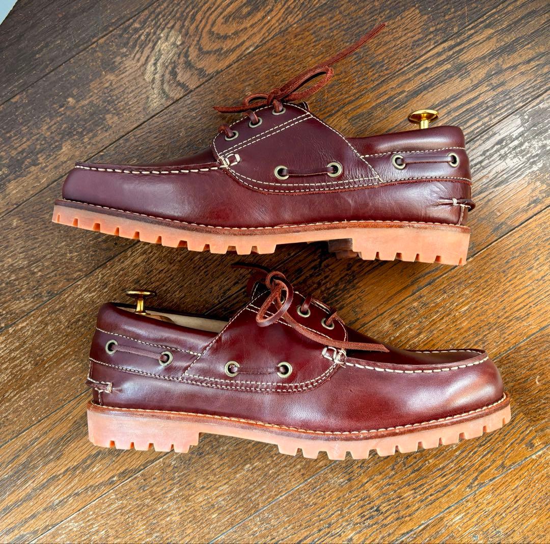 【Lands' End】ランズエンド レザーレースアップ ボートシューズ