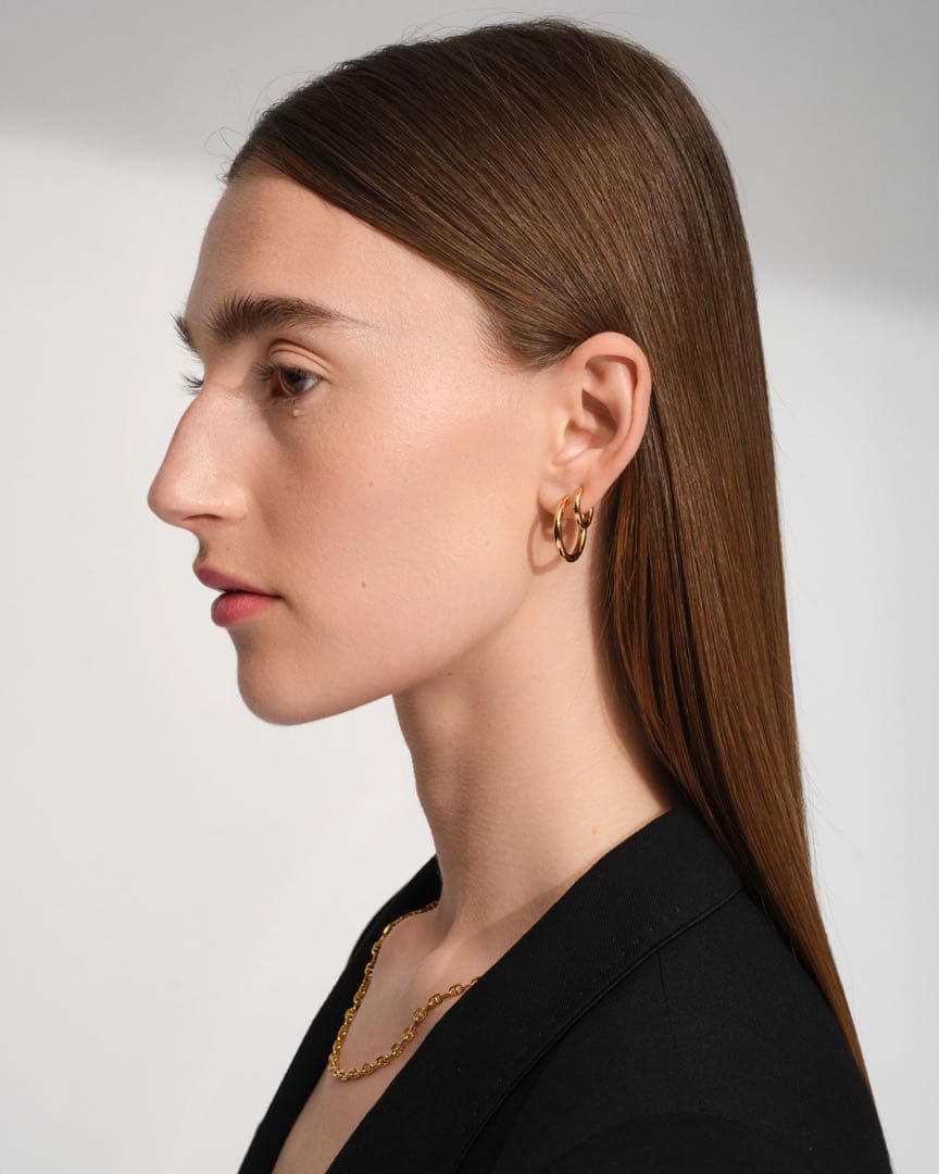 【大人気】トムウッド/クラシックフープ/ピアス/スモール/ゴールド/片耳