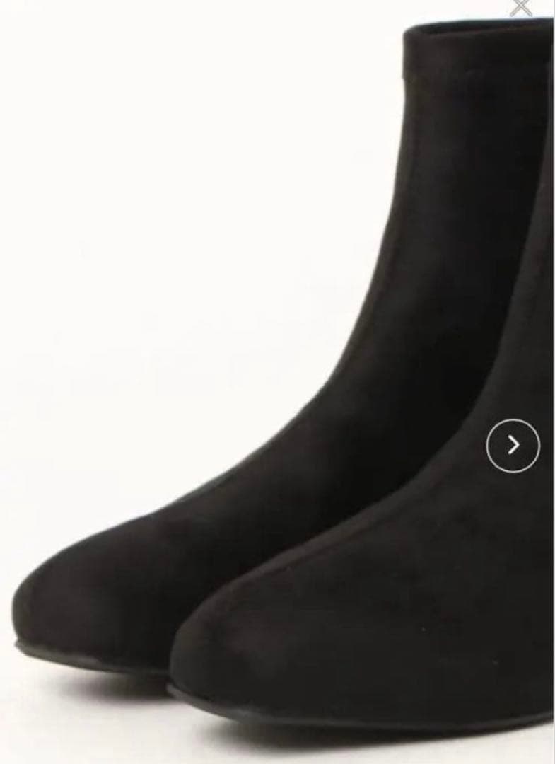 新品Bridget Birkinパールチェーンヒールストレッチショートブーツ黒