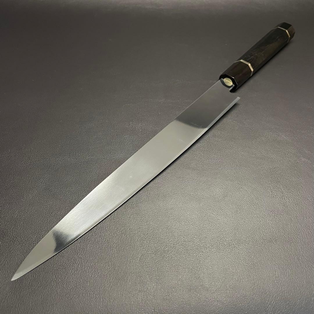 鞘付き 柳刃包丁 9.5寸 VG10 鏡面 ダマスカス 285mm 和包丁 刺身