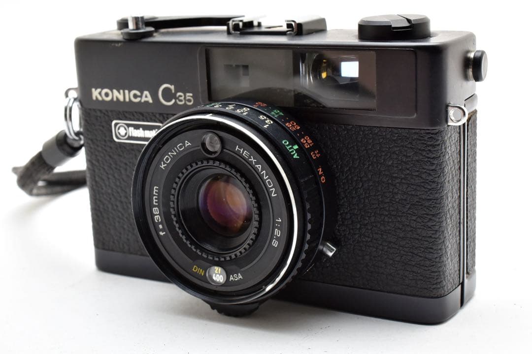 【完動美品】Y-1456 Konica C35 flash matic ブラック