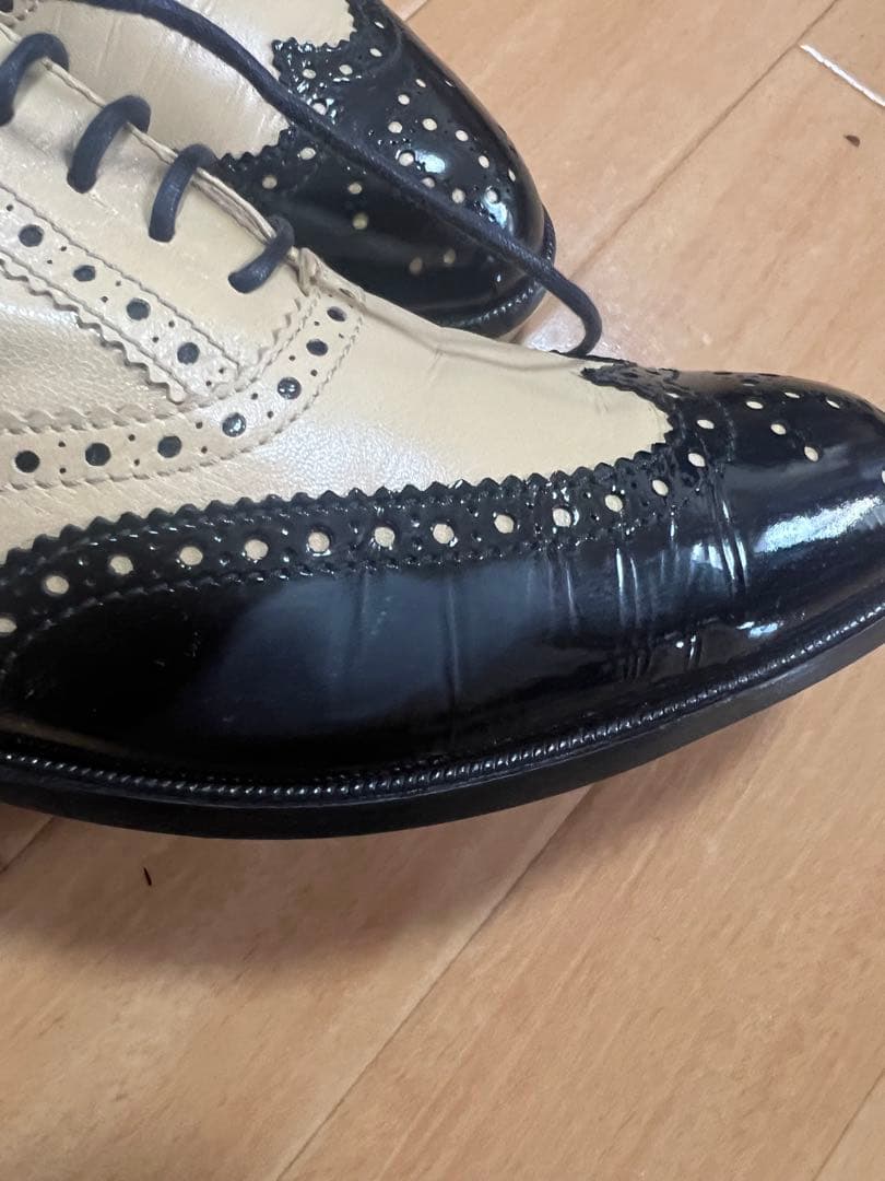 h*g様 シャネル　メンズシューズ ベージュ/黒