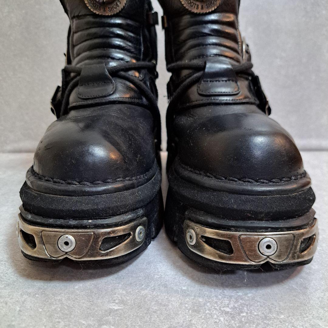 [美品] NEW ROCK (ニューロック)厚底 レザーブーツ(本日週末割引中)