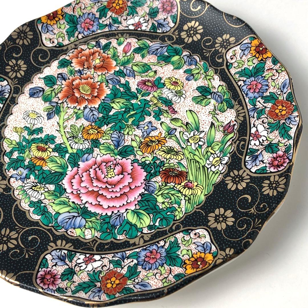 九谷焼　新品　6号皿揃　錦絵　中皿　5枚