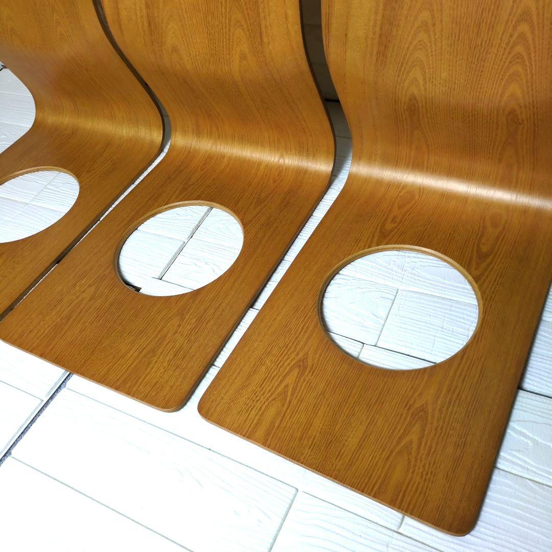 ◎美品◎　天童木工　曲げ椅子　座椅子　3脚セット