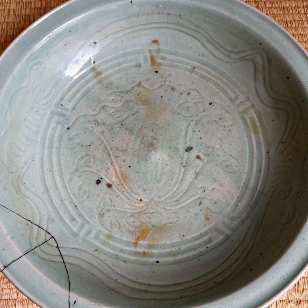 初期伊万里 古波佐見 青磁 大皿 大盤 江戸時代 呉須赤絵 鍋島 古美術 骨董