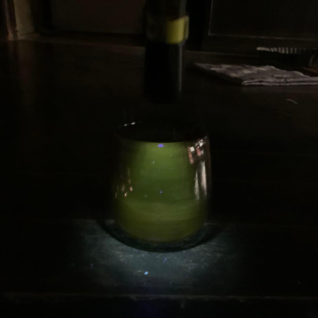 紫ガラス 塩笥形 大盃 ぐい呑み 酒器 大正〜昭和 古道具 アンティーク