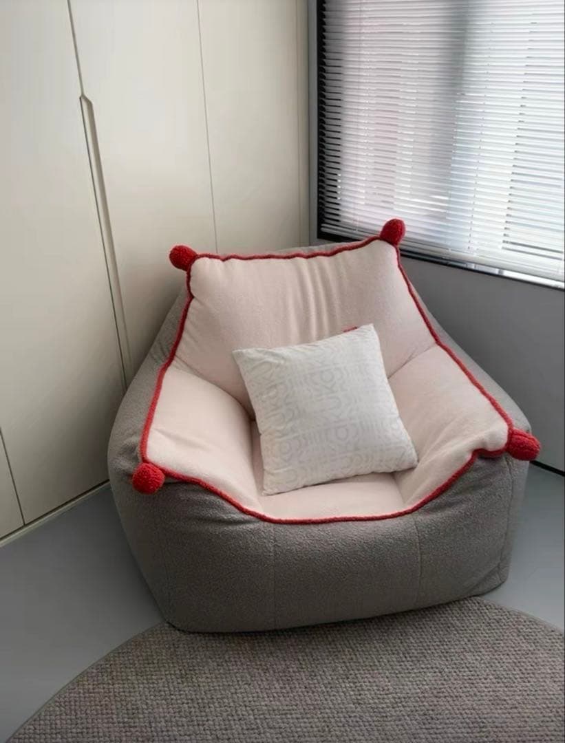 美品 kocol(ココル)パイピングコントラストカラー一人掛けソファ