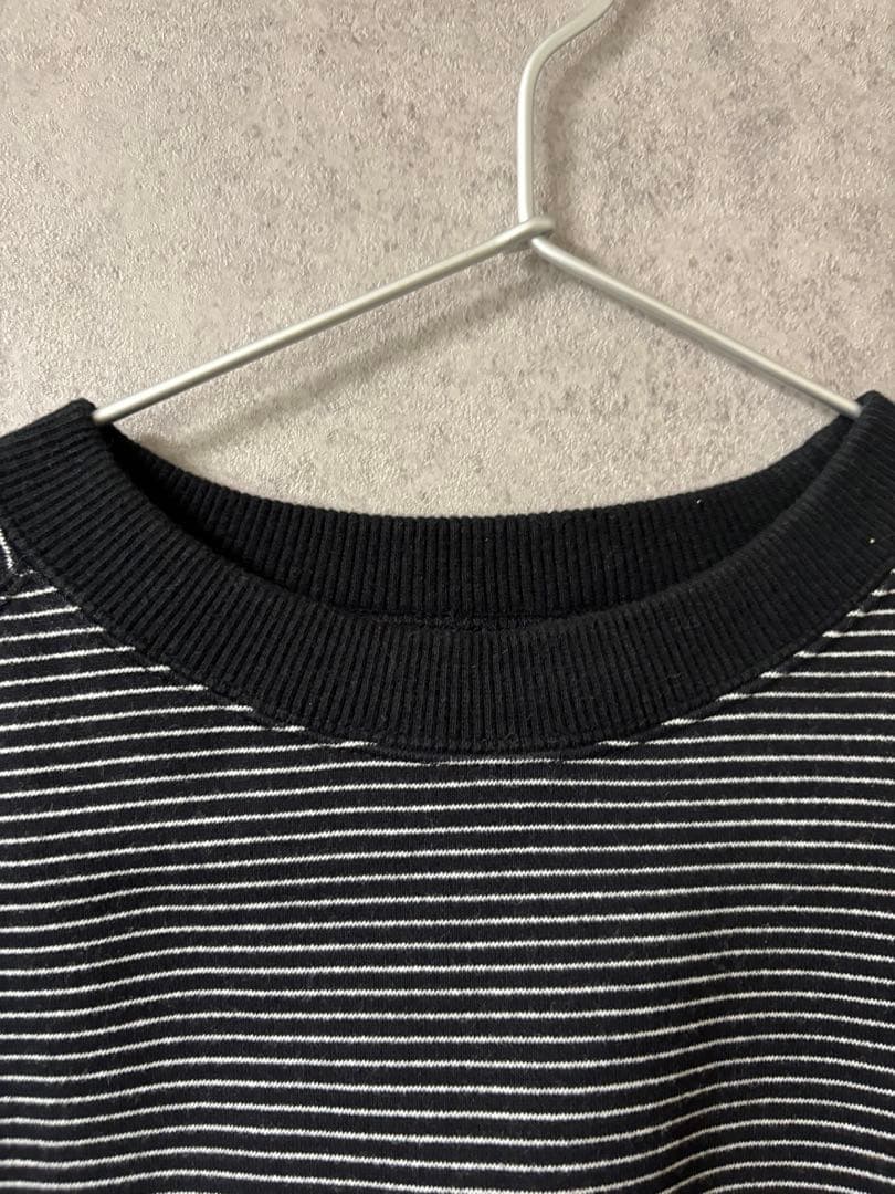 エンノイ　ボーダークルーネックスウェット