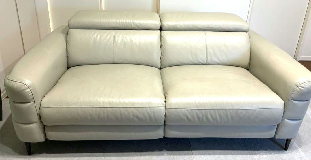 ​【高級/総本革】高機能！電動リクライニングソファ 3人掛け