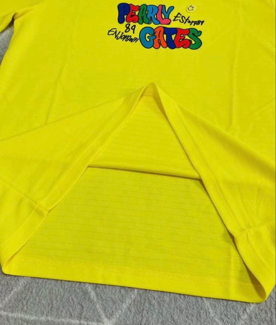 新品 パーリーゲイツ マイクロメッシュストレッチ半袖カットソー(7)3L/黄