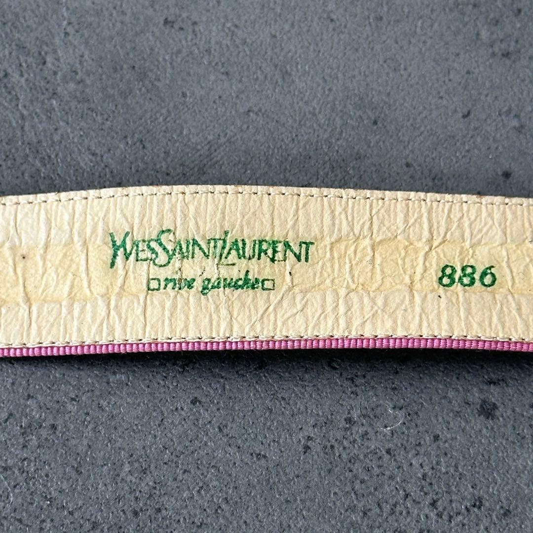 イヴ・サンローラン リヴ・ゴーシュ クリスタル ゴールドクロス ナイロンベルト