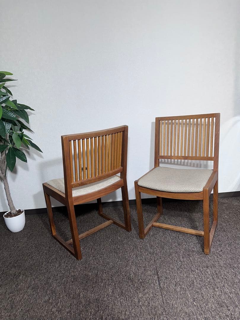 柏木工 ダイニングチェア2脚セット AA20 ウォールナット ナラ材