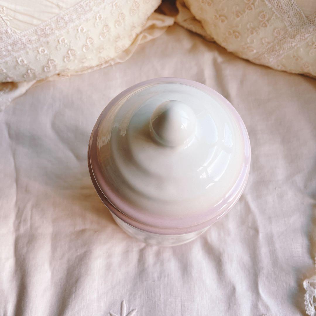 お値下げ♡イマン♡ローズバスケットホーローキャニスターマニーローズアンティーク