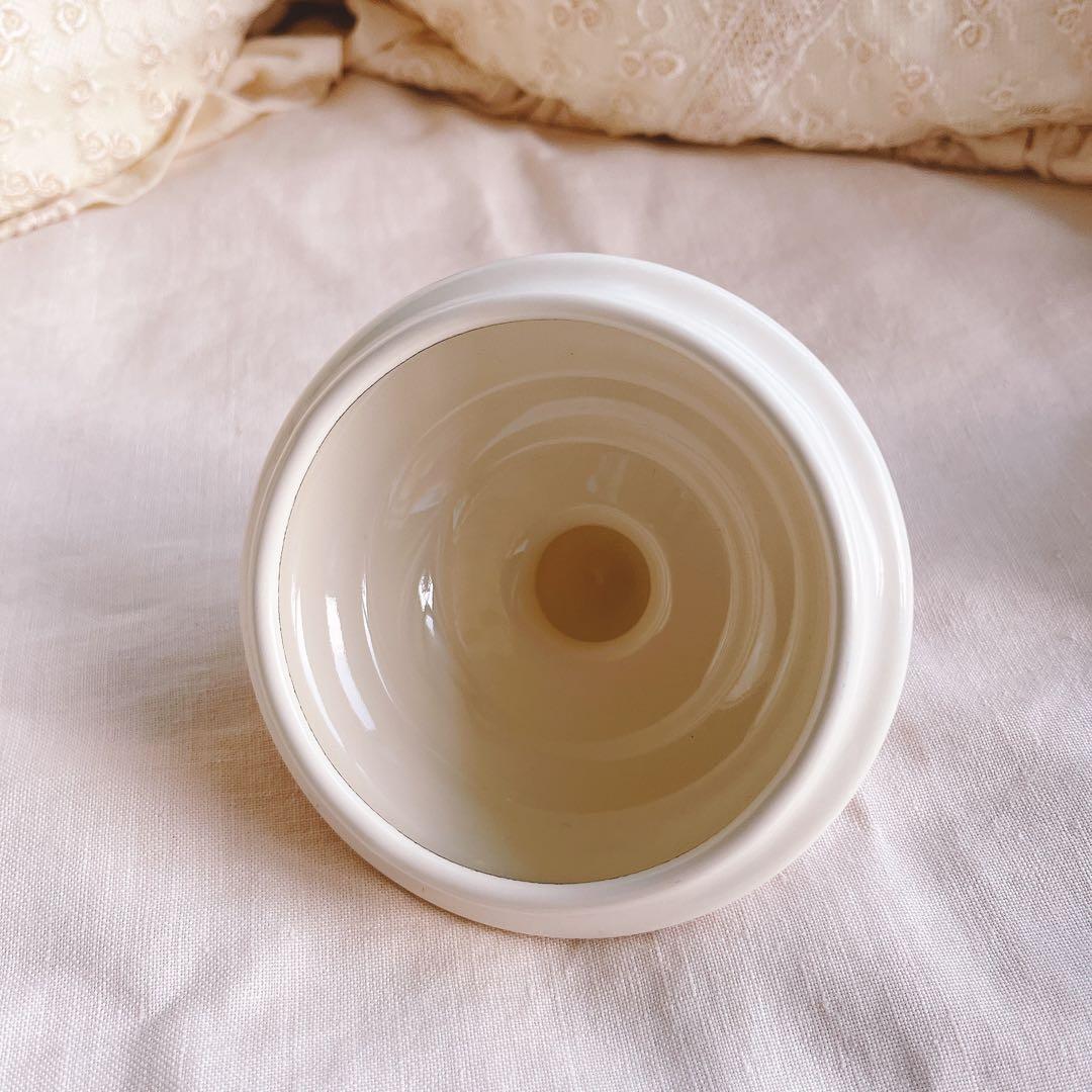 お値下げ♡イマン♡ローズバスケットホーローキャニスターマニーローズアンティーク