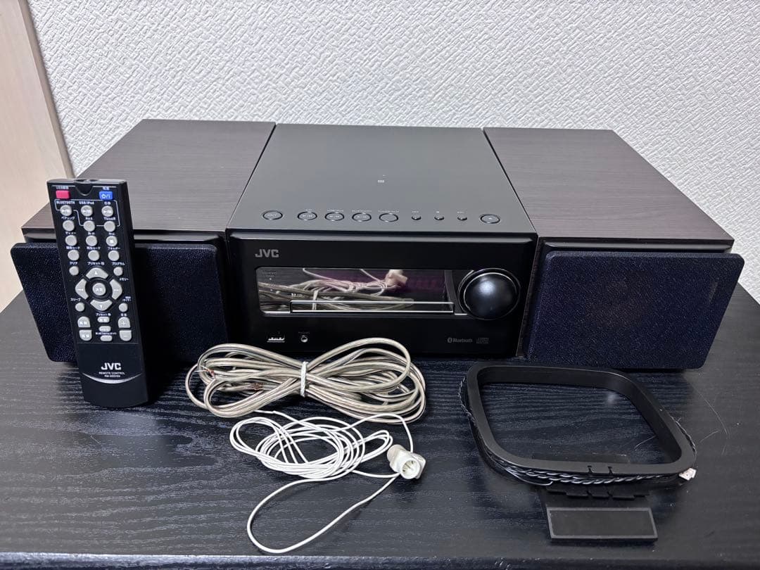 JVC CA-EXS5 コンポ、Bluetooth対応、ウッドコーン、リモコン付