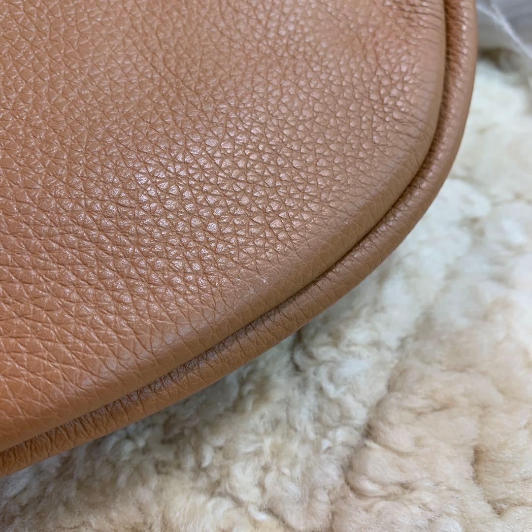 極美品☆COACH　ウエストバッグ　ミニ　ロゴ　ヒップバッグ　レザー　キャメル
