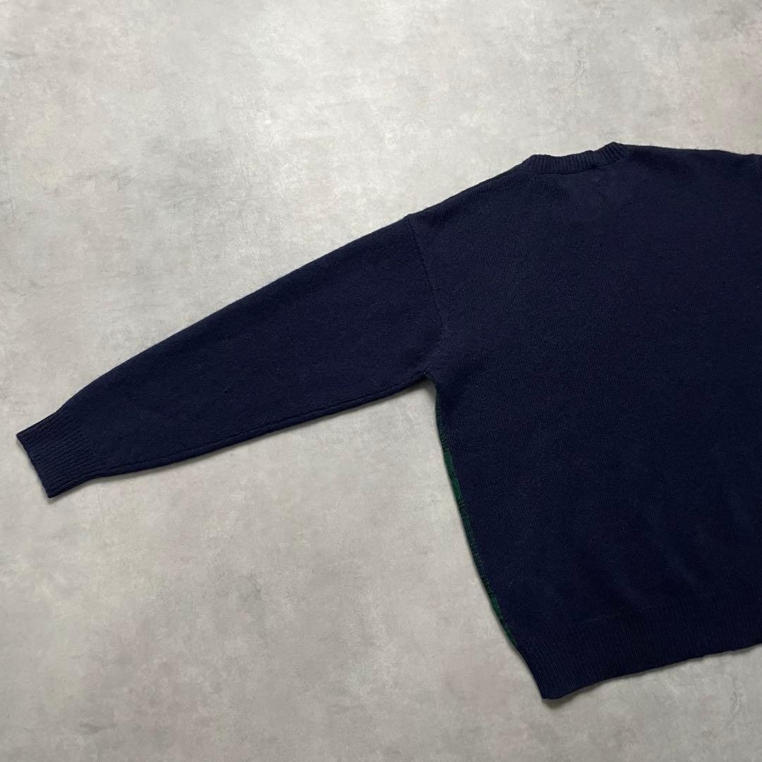 トップス 90s CHAPS RALPH LAUREN black watch knit