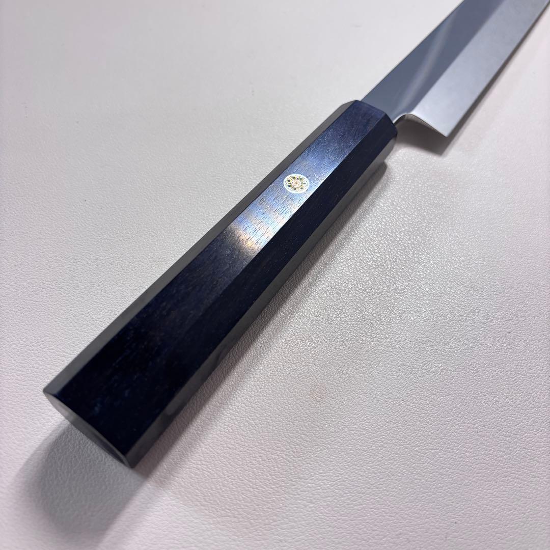270mm 柳刃包丁 鏡面　黒檀八角柄 刺身包丁 「全鋼」【鞘付き】'