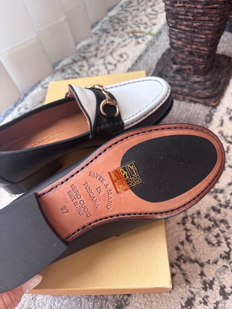 CORSA ROMA 9 ローファー・革靴 ホワイト・ブラック