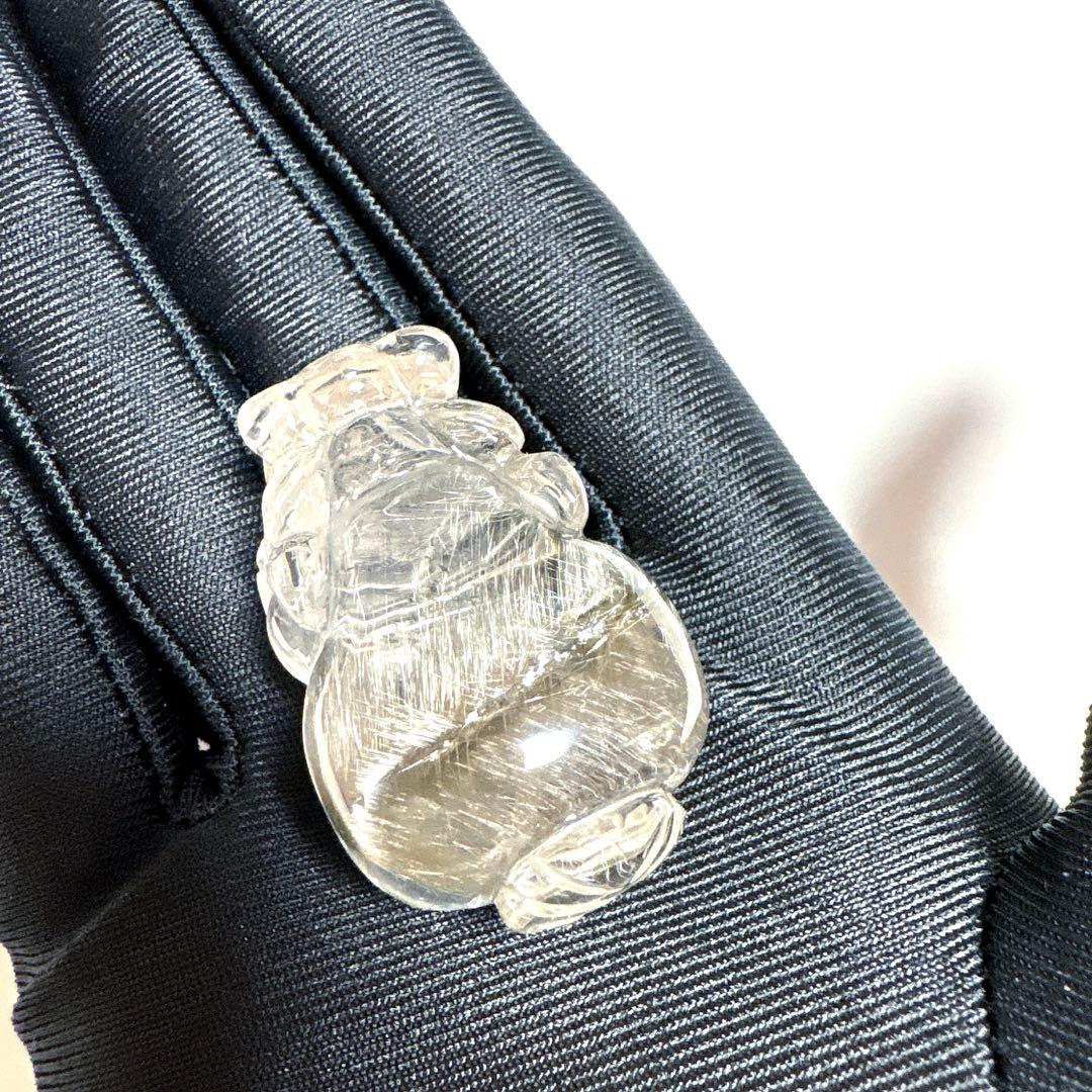 【家宝級】最高品質　プラチナルチルクォーツ　貔貅　置物　箱付