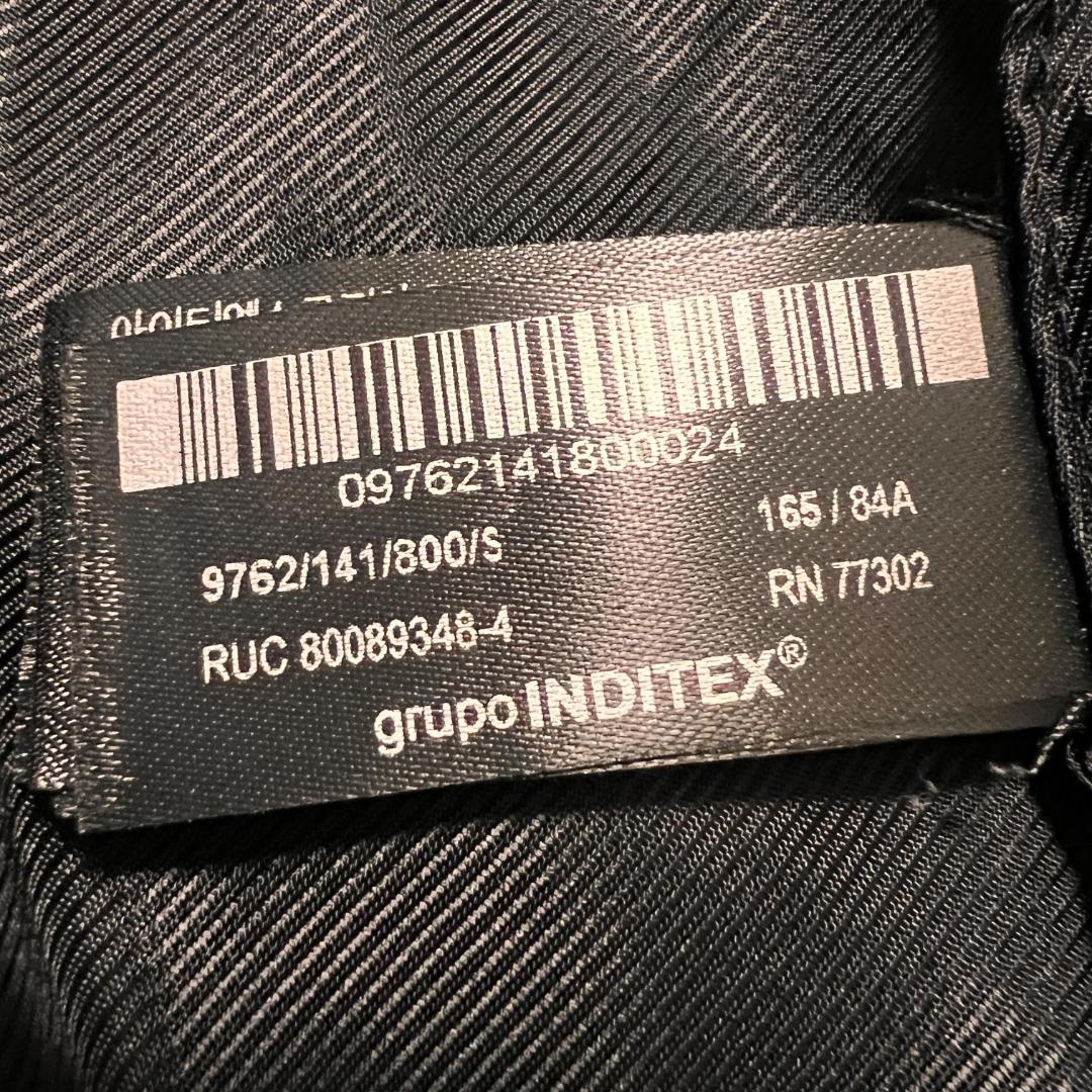 【美品】ZARA ザラ 金ボタン ハイネック ウールブレンドコート ブラック S