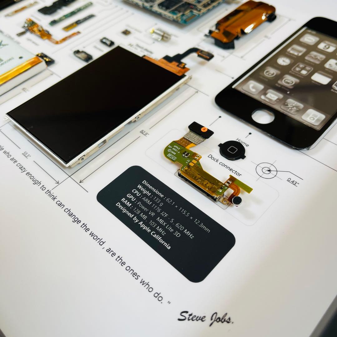 【希少端末】 iPhone 3G 標本アート ボックスフレーム仕様