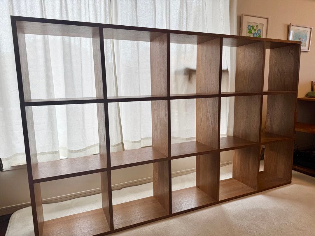 無印良品　スタッキングシェルフ　5段×3列　ウォールナット