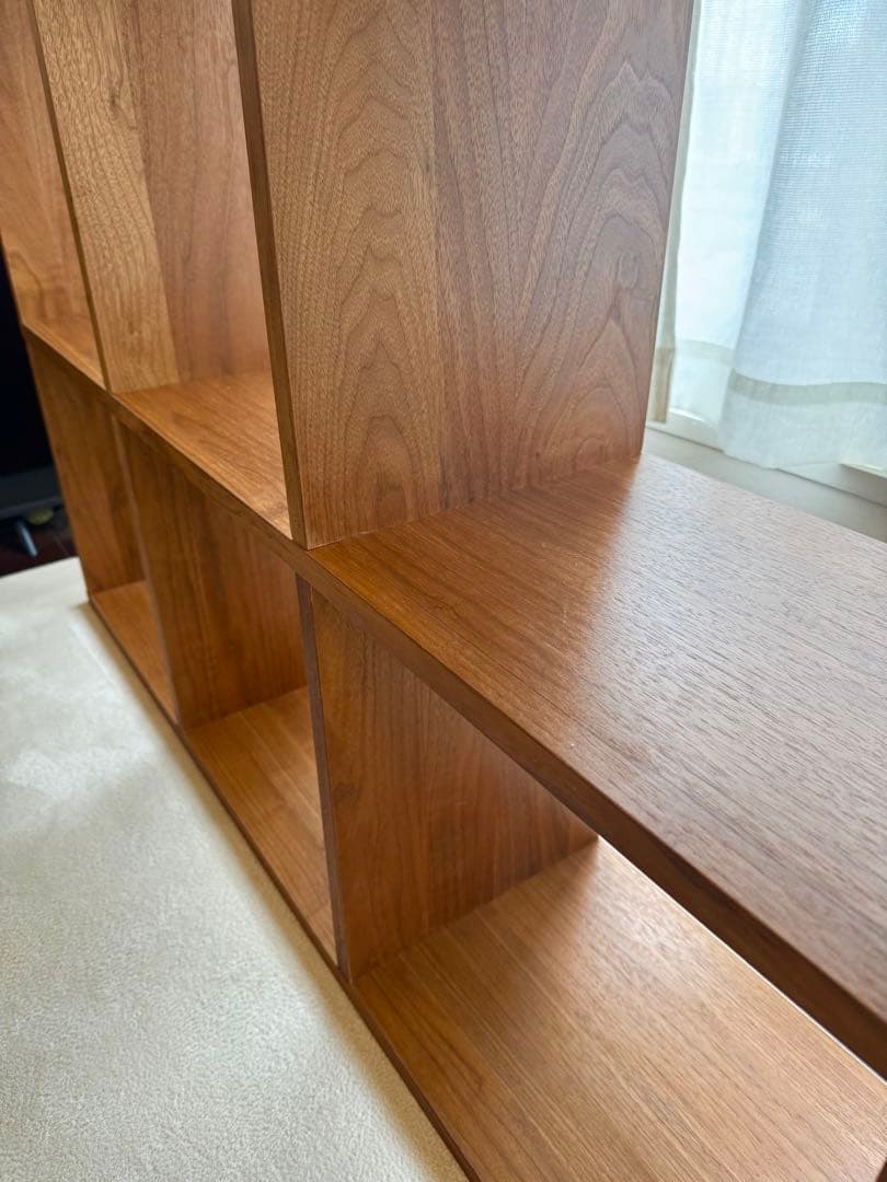 無印良品　スタッキングシェルフ　5段×3列　ウォールナット