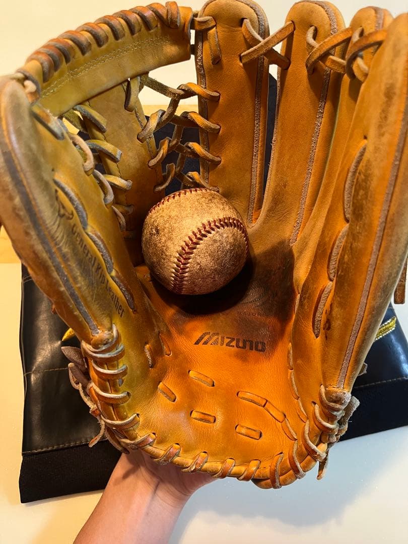 ミズノプロ外野手用硬式グローブ 収納袋付き