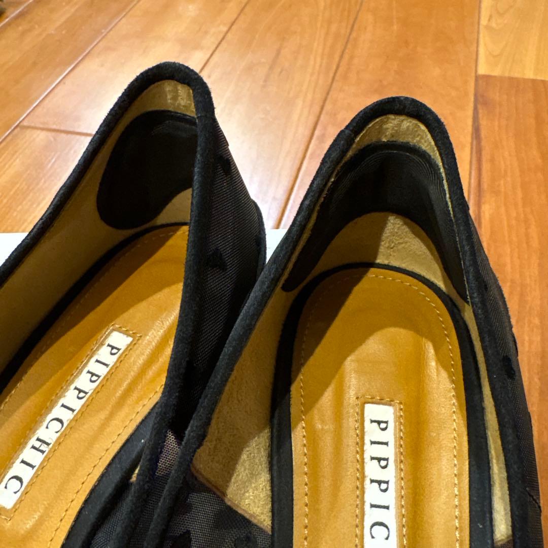 お値下！！　ピッピシック　ハートフロッキービジューパンプス　38