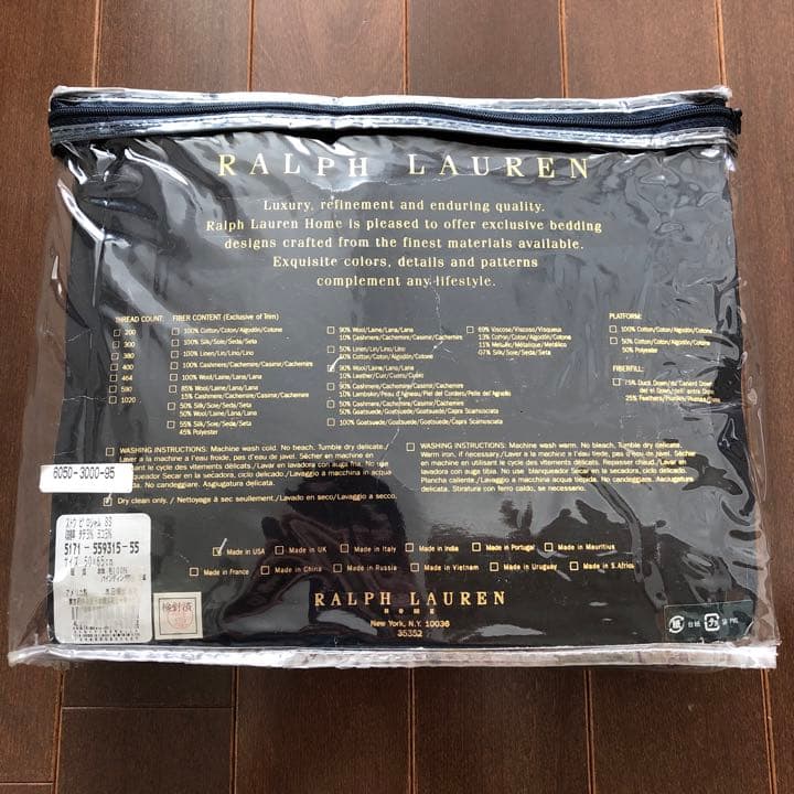 ビンテージ　米国製　ラルフローレン　ウール×羊革　ピローシャム　クッションカバー