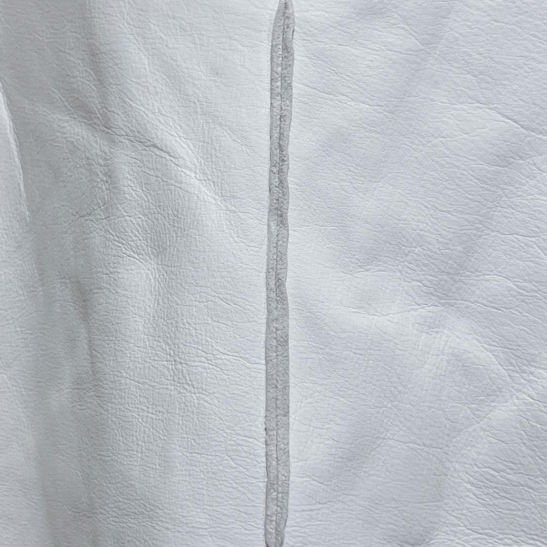 『SiSii シシ』ライダースジャケット/牛革/シングル/ホワイト/ダブルジップ