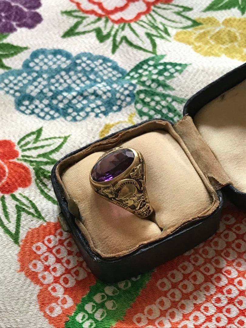 TIFFANYティファニー ヴィンテージ カレッジリング★アメシスト