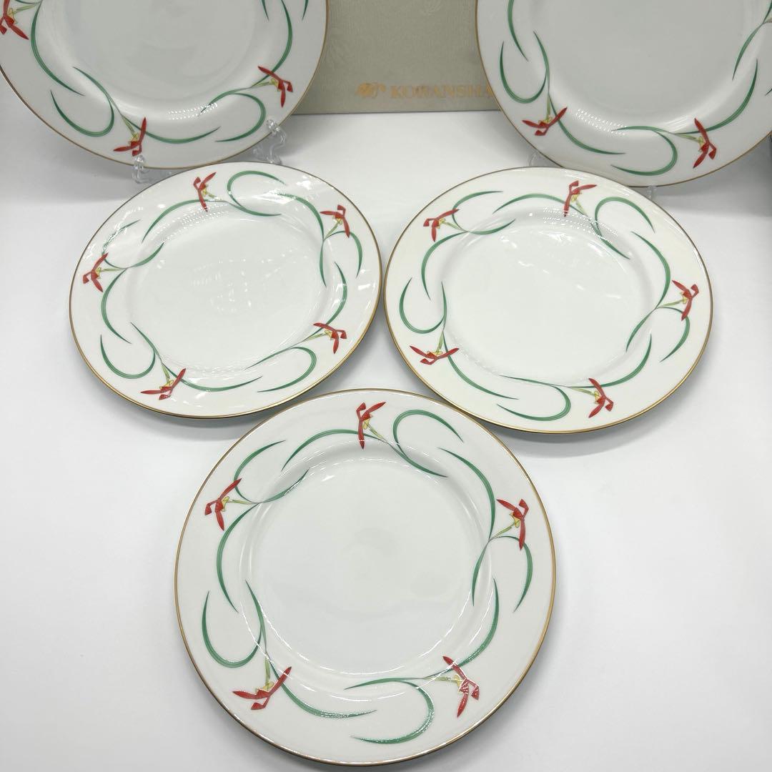 『(J)香蘭社　デザート皿＆スポーク10点セット／未使用新品／ダメージ有お箱付』