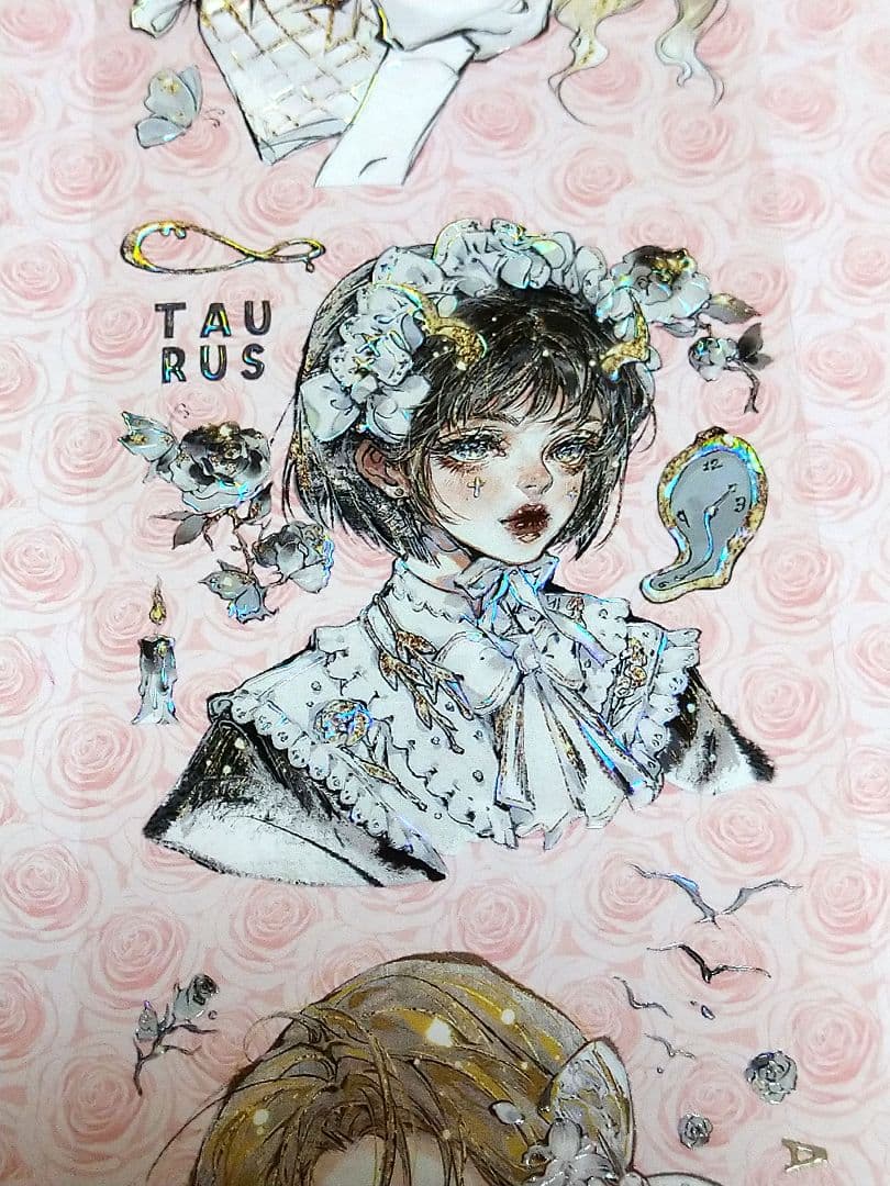 ✩のこり１✩J1045＃熠熠生輝(贝壳光)逗号切り売り海外人物マステ女の子