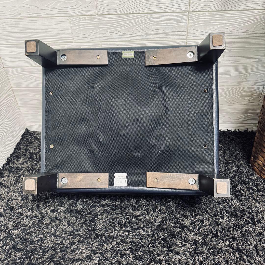 ワタリジャパン / HTL オットマン 総本革　濃紺 ネイビー レザー