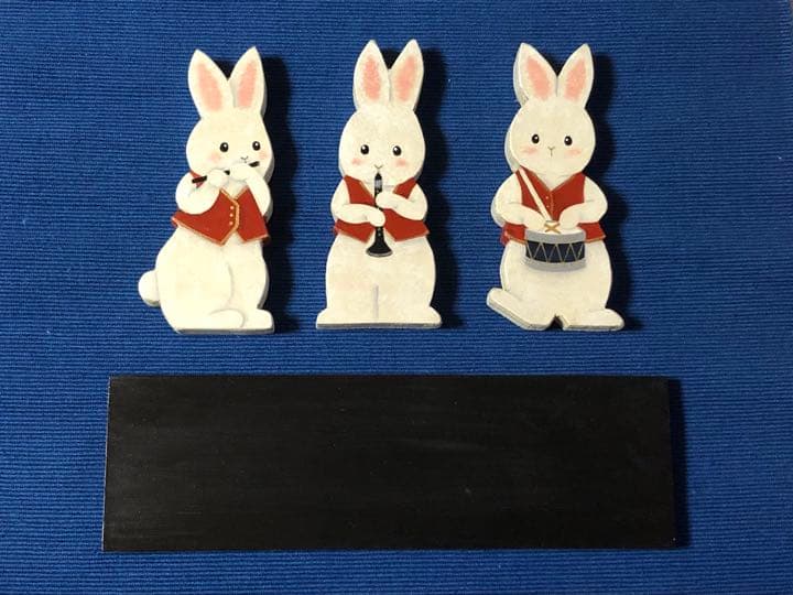 トールペイント うさぎの音楽隊