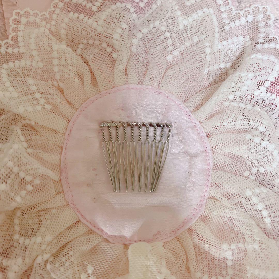 【レア】BABY, マドモアゼルジュエルローズ　丸型コーム　ピンク　ビジュー