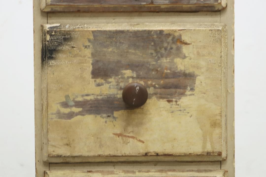 ヴィンテージ パイン材 ペイント ドロワー キャビネット 引き出し 収納 台