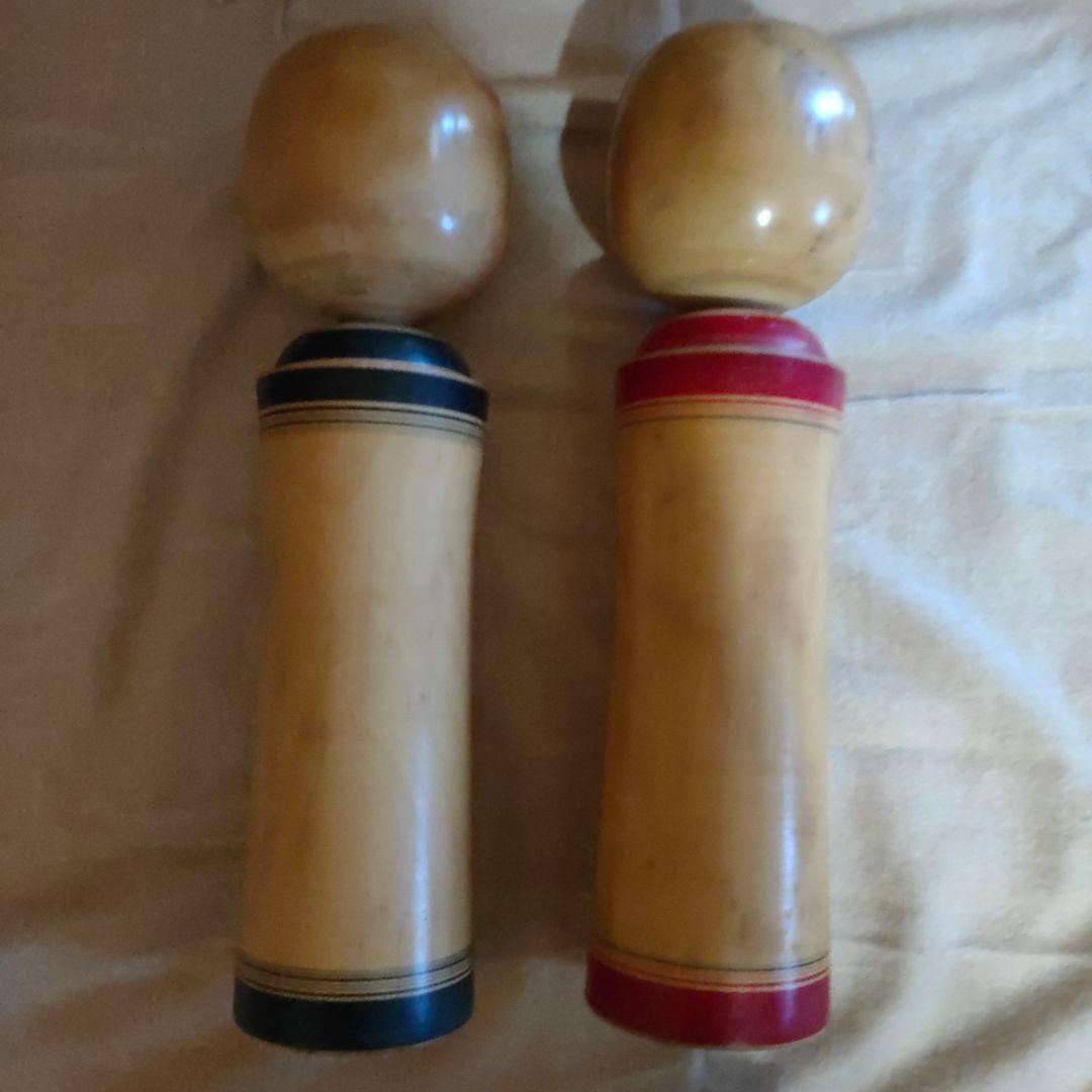 鳴子こけし 2体 夫婦 ペア 菅原和平作