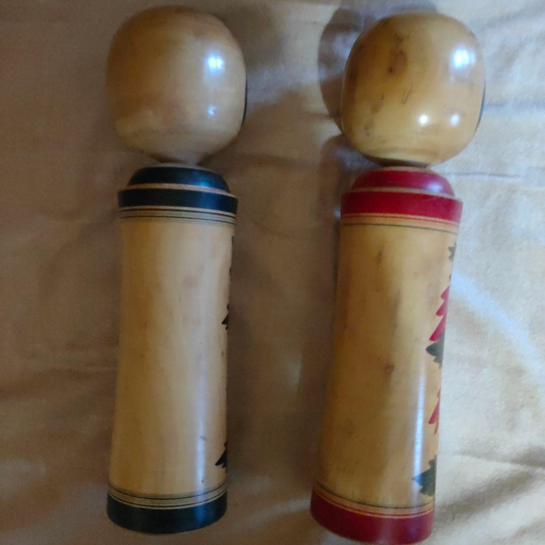 鳴子こけし 2体 夫婦 ペア 菅原和平作