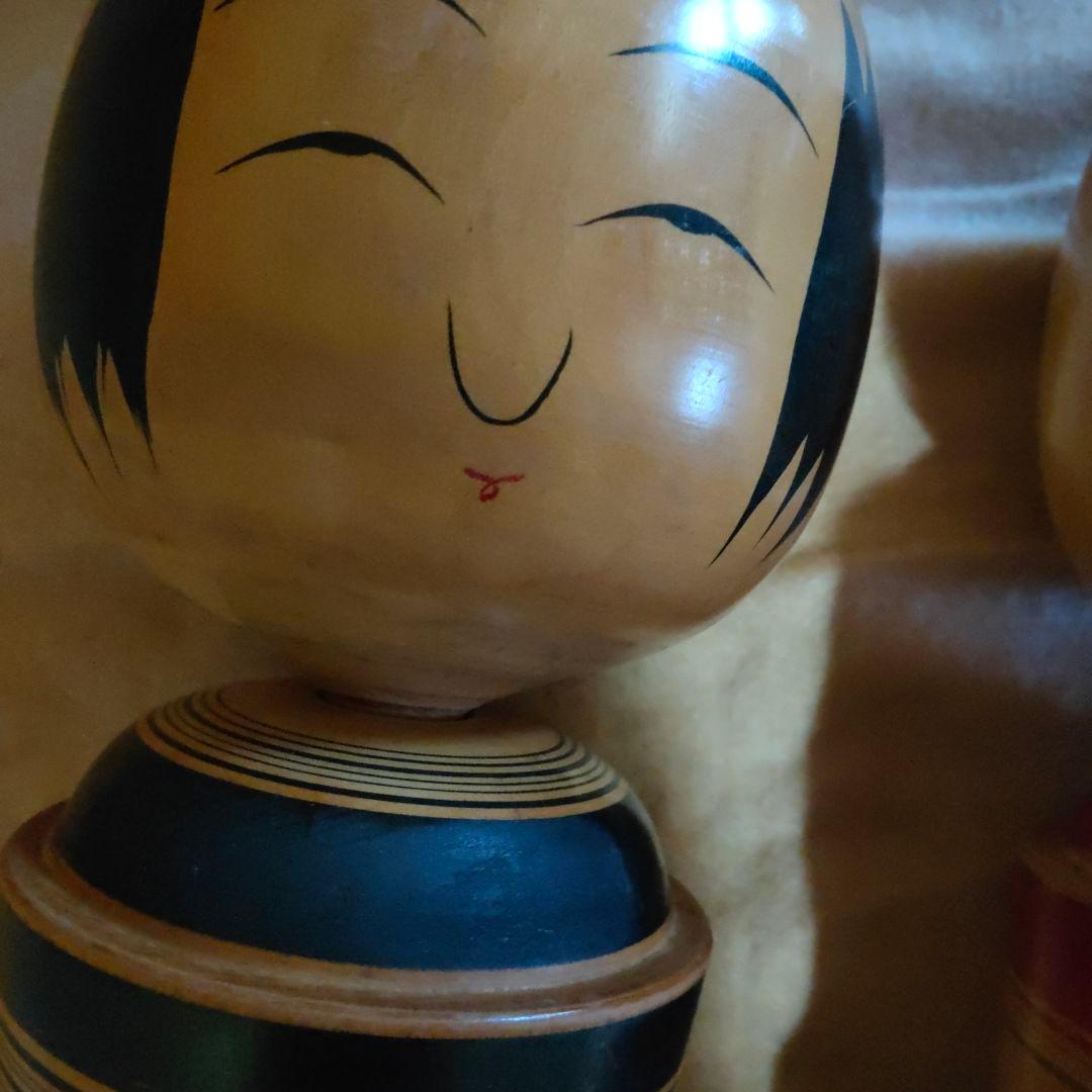 鳴子こけし 2体 夫婦 ペア 菅原和平作