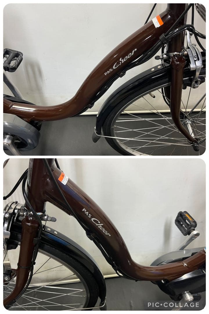 1年保証 送料無料　新型　ヤマハ　パスチア　26インチ　茶色　電動アシスト自転車
