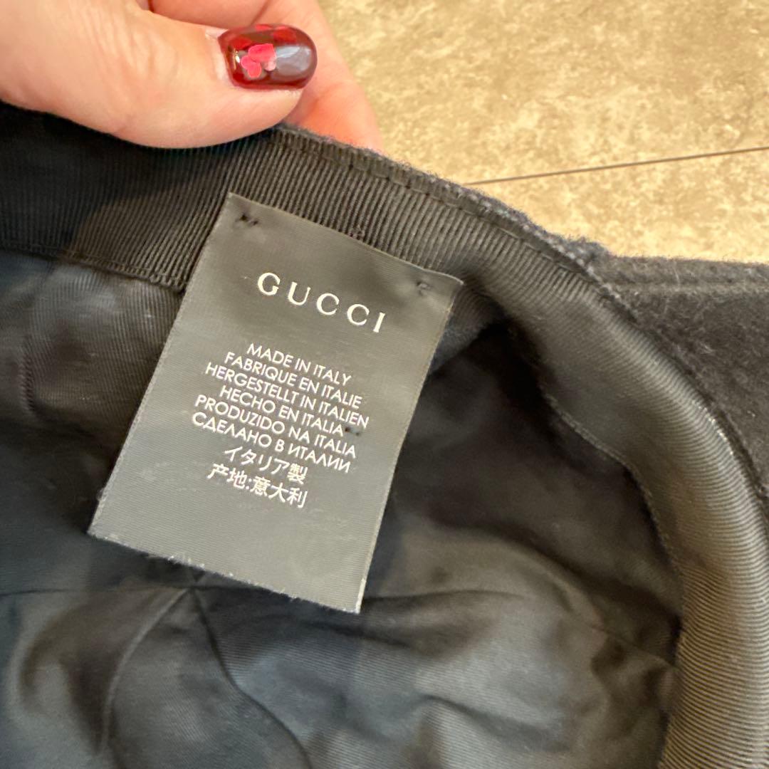 グッチ GUCCI 帽子 メンズ キャップ ロゴ付き L 59