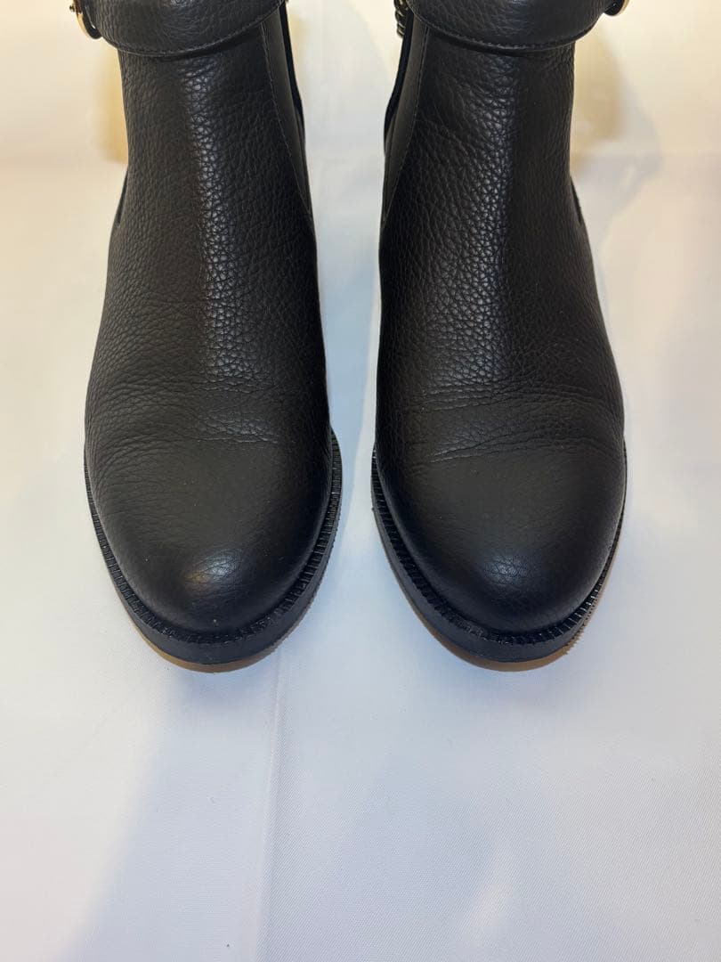 【美品】フェラガモ チェーン付きガンチーニショートブーツ 7 1/2サイズ