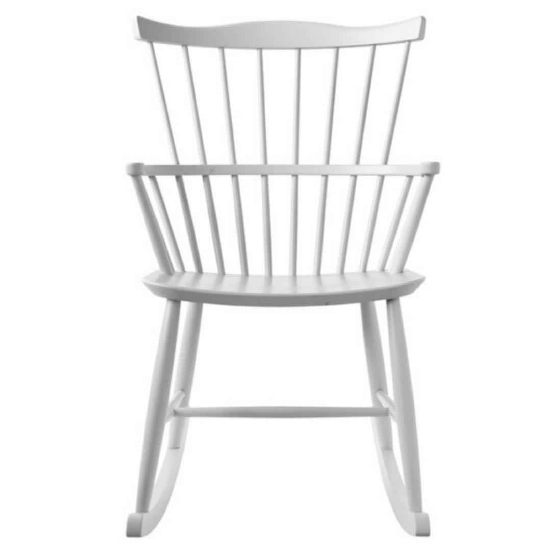 FDBモブラー デンマークデザイン J52G ロッキングチェア ホワイト ⓶