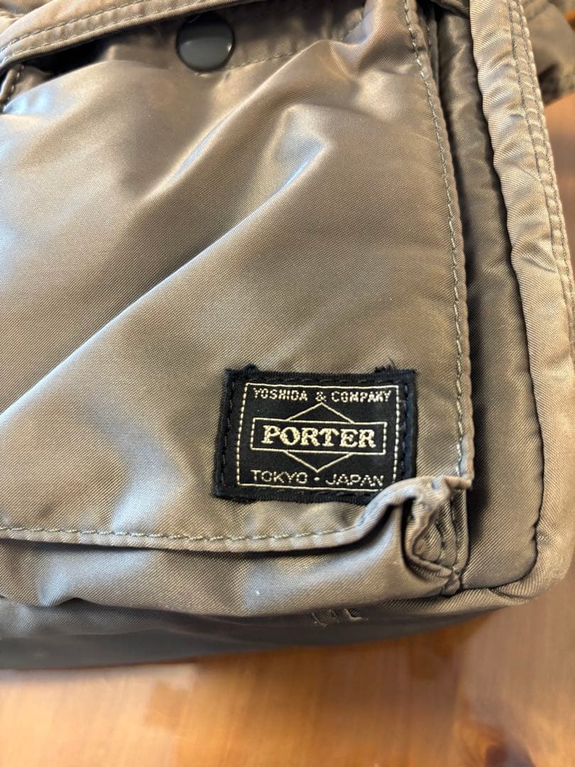 希少 PORTER タンカー ショルダーバッグシルバーグレー 2層式 廃盤品